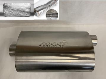MAX Ultra Straight Flo Performance rvs uitlaat demper 2,5, Ophalen of Verzenden