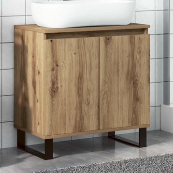 vidaXL Badkamerkast 58x33x60 cm bewerkt hout artisanaal, Verzenden, Nieuw