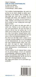 Zink en onze stofwisseling / Ankertjes / 111 9789020206760, Verzenden, J.E. Sprietsma
