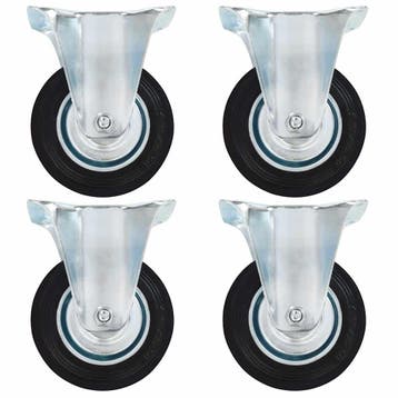 vidaXL Vaste wielen 4 st 100 mm, Verzenden, Nieuw