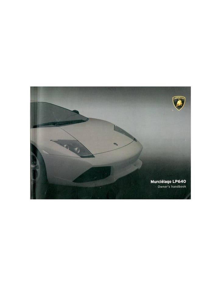 2007 LAMBORGHINI MURCIELAGO LP-640 INSTRUCTIEBOEKJE ENGELS, Auto diversen, Handleidingen en Instructieboekjes, Ophalen of Verzenden