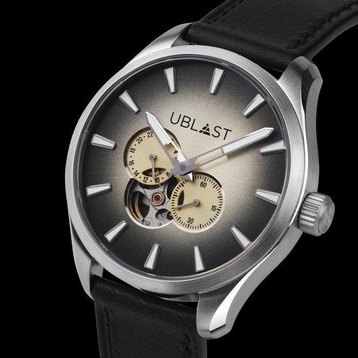 Ublast - Vision Open Heart - Sapphire Glass -, Handtassen en Accessoires, Horloges | Heren