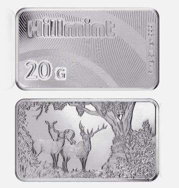 20 grammes - Argent .999 - HILLMINT (Sans prix de réserve)