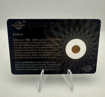 Rwanda. 10 FRW 2015 Koala , 1/200 oz , Oro .9999 (Zonder