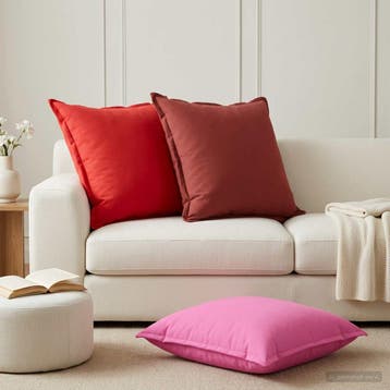 vidaXL Kussensloop 2 st HOUTEN Roze 80 x 80 cm Polyester, Verzenden