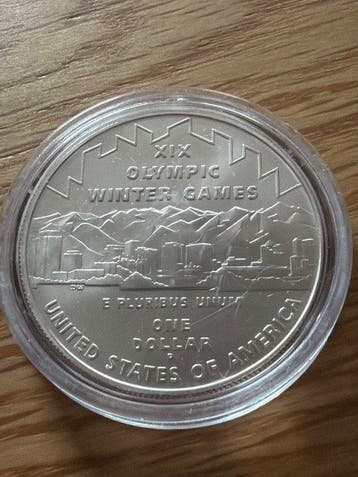 États-Unis. 1 Dollar 2002 zu den Olympischen Winterspielen, Postzegels en Munten