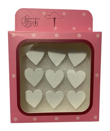 Set van 9 leuke punaises in een doosje (model: hartjes, wit, Verzenden, Nieuw