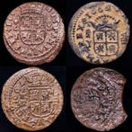 Spanje. Casa de Austria. Lote de 4 monedas de 8 Maravedís