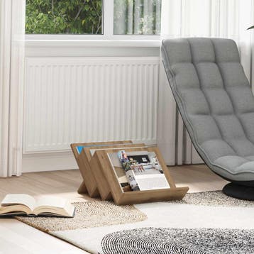 vidaXL Tijdschriftenrek Artisan Eiken 53 x 40 x 28,5 cm, Huis en Inrichting, Woonaccessoires | Krantenbakken en Lectuurbakken