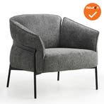 Luxe kamerstoel - Grijze teddy stoffering, Ophalen of Verzenden, Stoel