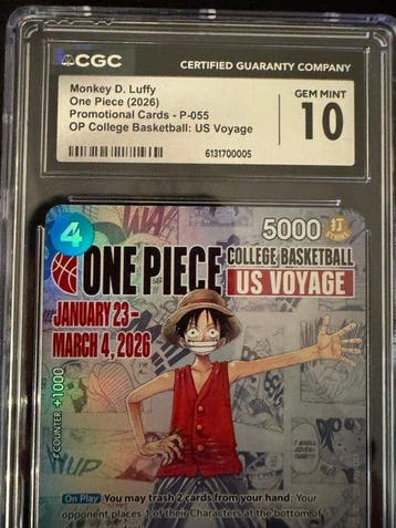 One Piece - 1 Graded card - Monkey D. Luffy Promo card - CGC, Hobby en Vrije tijd, Verzamelkaartspellen | Overige, Nieuw