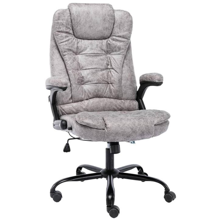 vidaXL Kantoorstoel kunstsuède lichtgrijs, Maison & Meubles, Chaises de bureau, Envoi