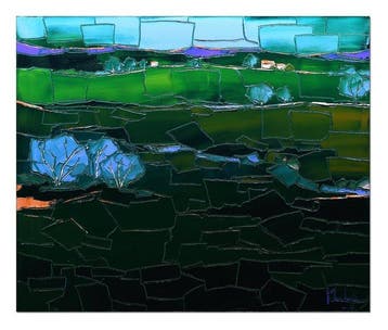 Caroline Mandrafina - Pfleger  La vallée verte, Antiek en Kunst, Kunst | Schilderijen | Modern