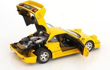 KK Scale 1:12 - Model sportwagen - Ferrari F40 1987 Giallo, Hobby & Loisirs créatifs, Voitures miniatures | 1:5 à 1:12