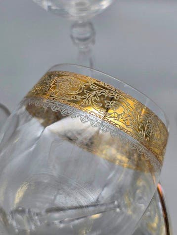 C.R.E. Art Italia - Drinkservies (6) - 24 kt goud