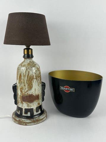 Lampe de table - Faïence, Plastique - Un coffret, Antiek en Kunst