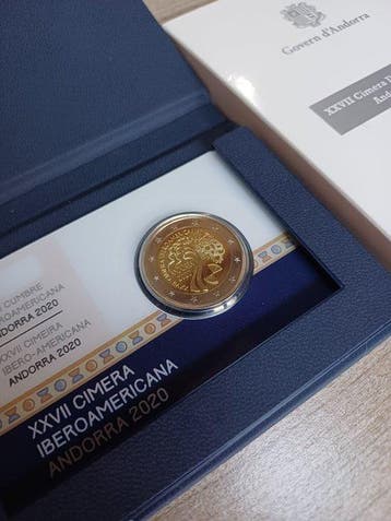 Andorra. 2 Euro 2020 Ibero-American Summit Proof (Zonder, Postzegels en Munten