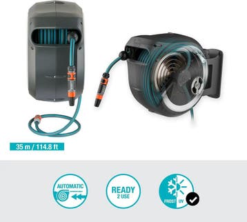 Gardena Wandslangbox RollUp XL 35 m, draaibare slangbox,..., Ophalen of Verzenden, Nieuw