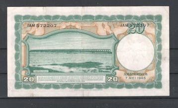 Nederland. - 20 Gulden - 1945 - Pick 76 (Zonder