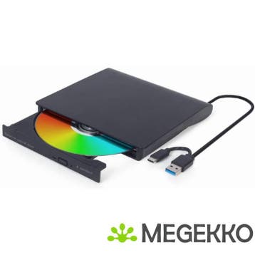 Gembird DVD-USB-031 optisch schijfstation extern DVDRW Zwart, Computers en Software, Optische drives, Verzenden, Nieuw