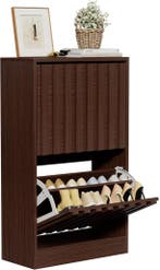 Schoenenkast - Schoenenrek - 52x24x86,5 cm - Bruin - UEV, Verzenden