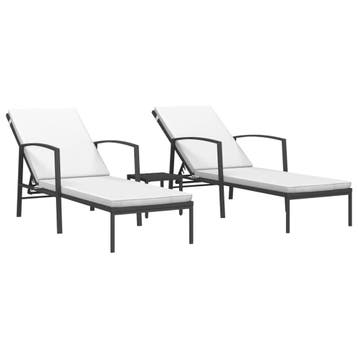 Ligbedden 2st+tafel | 35% Korting | Retour Deal, Verzenden, Zo goed als nieuw, Rotan, Verstelbaar