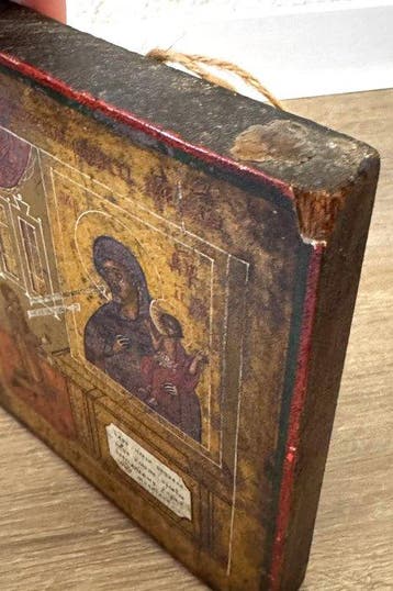 Icoon - Moeder Gods, vreugde voor allen die rouwen. - Hout