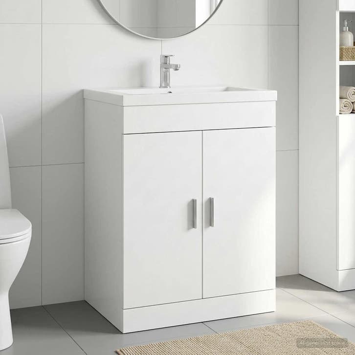 vidaXL Badkamer Onder Het Wastafel Kast Wit 78,5 x 37,5 x 81, Huis en Inrichting, Tafels | Kaptafels, Nieuw, Verzenden