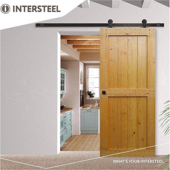 2dekans | Intersteel Schuifdeursysteem Basic Top mat zwart, Bricolage & Construction, Châssis & Portes coulissantes, Enlèvement ou Envoi