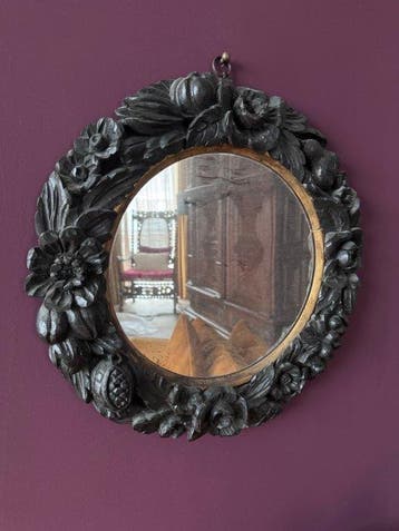 Wandspiegel (2) - Ebonised wood - in Baroque style