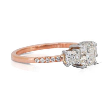 Ring - 18 karaat Roségoud, Witgoud - 1.51ct. tw. Diamant