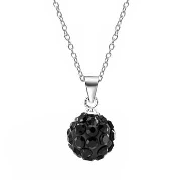 Fako Bijoux - Ketting - Disco Dots - Hanger - Zwart, Verzenden, Nieuw