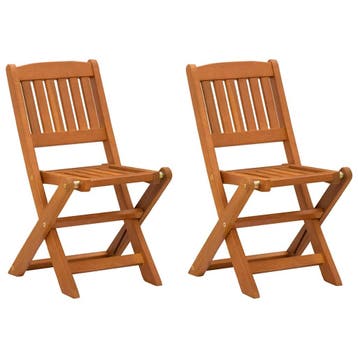 vidaXL Kinderklapstoelen, 2 stuks, van massief, Jardin & Terrasse, Chaises de jardin, Verzenden