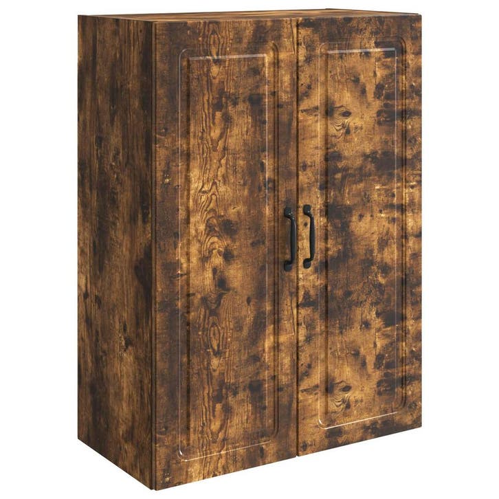 vidaXL Wandkast Gerookt eiken 66 x 34,5 x 90 cm Bewerkt hout, Huis en Inrichting, Kasten | Overige, Nieuw, Verzenden