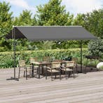 vidaXL Vrijstaande luifel Grijs 4 × 3 m Polyester, Verzenden, Nieuw