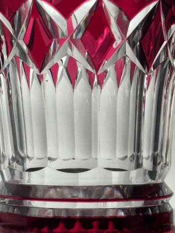 Val Saint Lambert - Vase - Cristal - Vase Vsl taillé, Antiquités & Art