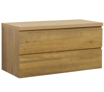 Wastafelkast Angela 100 x 48 cm Eiken Wastafelmeubel, Verzenden