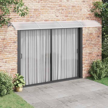 vidaXL Deurluifel Grijs 400x100 cm Polycarbonaat, Tuin en Terras, Verzenden, Nieuw