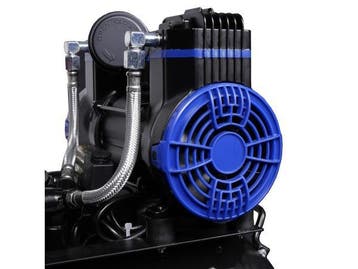 Veiling - Compressor olievrij 2x1.8pk 40L tank 230V, Zakelijke goederen, Machines en Bouw | Pompen en Compressoren