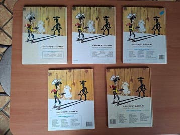 Lucky Luke - 5x C - 5 Album - Eerste druk - 1976/1988
