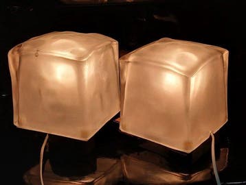 IKEA - Iviken - Tafellamp (2) - ijs - slijpen - Ice Cube