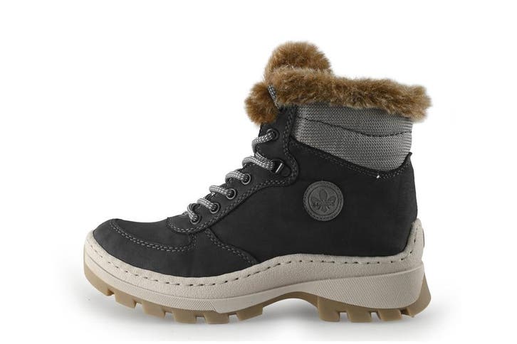 Rieker Veterboots in maat 39 Grijs, Kleding | Dames, Schoenen, Grijs, Zo goed als nieuw, Overige typen, Verzenden