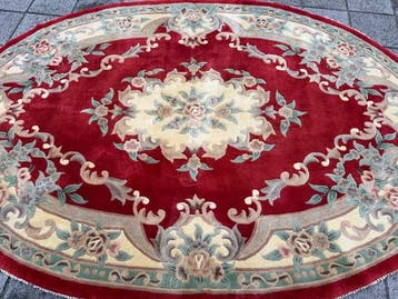 Rond Aubusson China - Gereinigd - handgeknoopt - wol -, Nieuw
