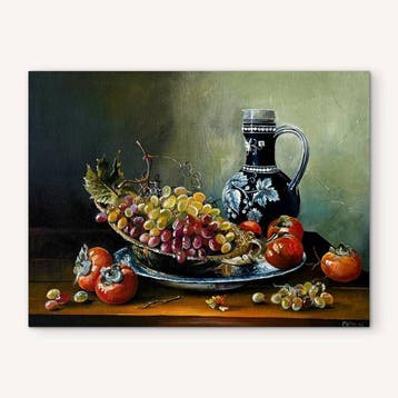 Alexander Nakonechnyi (XX-XXI) - Persimmons and Grapes, Antiek en Kunst, Kunst | Schilderijen | Klassiek