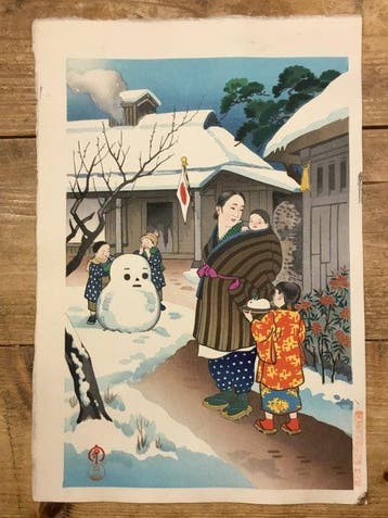 Een sneeuwpop, uit de serie: Koreaanse gewoonten en mensen