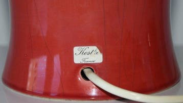 Kostka France - Tafellamp (2) - Chique koraalrode kleurige, Huis en Inrichting, Nieuw