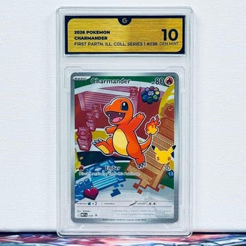 Pokémon Graded card - CHARMANDER 038 - Pokémon - GG 10, Nieuw