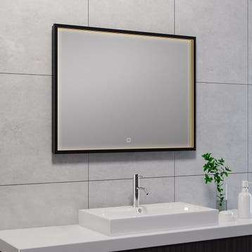 LED Spiegel 80x60cm | 30W | Mat Zwart | Dimbaar, Verwarming, Verzenden, Nieuw