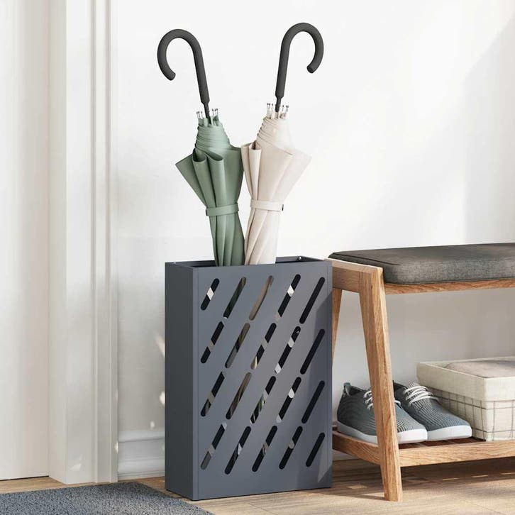 vidaXL Opslaghaak & Rek Antraciet 28 x 12 x 41 cm Staal, Maison & Meubles, Accessoires pour la Maison | Porte-parapluies, Envoi
