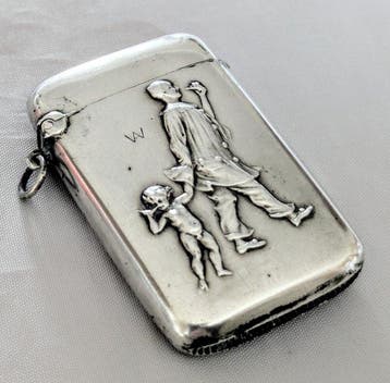 Luciferdooshouder - .800 zilver, Vermeille - Zonder, Antiek en Kunst